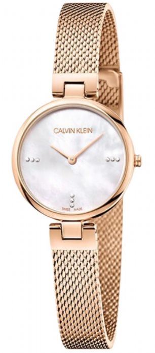 Buy Shop Calvin Klein Authentic Mother of Pearl Dial Rose Gold Mesh Bracelet Watch for Women - K8G2362G USA Online