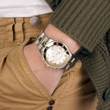 Buy Shop Marc Jacobs Blade Chronograph Silver Dial Two Tone Steel Strap Watch for Women - MBM3177 USA Online