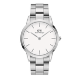 Buy Shop Daniel Wellington Iconic Link White Dial Silver Steel Strap Watch for Women - DW00100203 USA Online