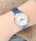 Buy Shop Michael Kors Cinthia Mother of Pearl Dial Blue Leather Strap Watch for Women - MK2661 USA Online