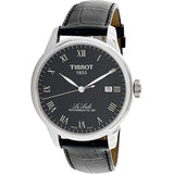 Buy Shop Tissot Le Locle Powermatic 80 Black Dial Black Leather Strap Watch For Men - T006.407.16.053.00 USA Online