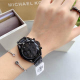 Buy Shop Michael Kors Bradshaw Chronograph Black Dial Black Steel Strap Watch For Women - MK6058 USA Online