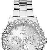 Buy Shop Guess Dazzler Diamonds Silver Dial Silver Steel Strap Watch for Women - W0335L1 USA Online