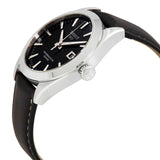 Buy Shop Tissot Gentleman Powermatic 80 Silicium Black Dial Black Leather Strap Watch For Men - T127.407.16.051.00 USA Online