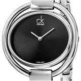 Buy Shop Calvin Klein Impetuous Black Dial Silver Steel Strap Watch for Women - K4F2N111 USA Online