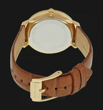 Buy Shop Michael Kors Jaryn Quartz Gold Dial Brown Leather Strap Watch For Women - MK2496 USA Online
