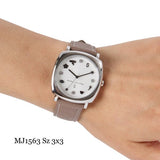 Buy Shop Marc Jacobs Mandy Silver Dial Brown Leather Strap Watch for Women - MJ1563 USA Online