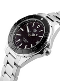 Buy Shop Tag Heuer Aquaracer Quartz Black Dial Silver Steel Strap Watch for Women - WAY131K.BA0748 USA Online
