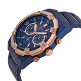 Buy Shop Guess Jolt Analog Blue Dial Blue Steel Strap Watch for Men - W0377G4 USA Online
