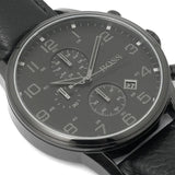 Buy Shop Hugo Boss Blackout Chronograph Black Dial Black Leather Strap Watch For Men - HB1512567 USA Online