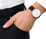 Buy Shop Daniel Wellington Classic Bristol Quartz White Dial Brown Leather Strap Watch For Men - DW00100023 USA Online