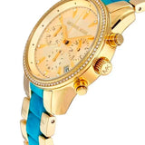 Buy Shop Michael Kors Ritz Gold Dial Two Tone Steel Strap Watch for Women - MK6328 USA Online