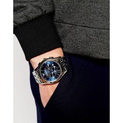 Buy Shop Emporio Armani Classic Navy Blue Dial Stainless Steel Watch For Men - AR1787 USA Online