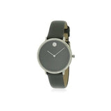 Buy Shop Movado Museum 70th Anniversary Grey Dial Grey Leather Strap Watch For Women - 0607144 USA Online
