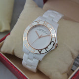 Buy Shop Marc Jacobs Blade White Dial White Ceramic Strap Watch for Women - MBM9502 USA Online