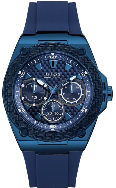 Buy Shop Guess Legacy Blue Dial Blue Rubber Strap Watch for Men - W1049G7 USA Online