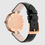 Buy Shop Gucci Diamantissima Quartz Black Dial Black Leather Strap Watch for Women - YA141401 USA Online