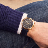 Buy Shop Fossil Townsman Chronograph Blue Dial Blue Leather Strap Watch for Men - FS5436 USA Online
