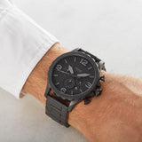 Buy Shop Fossil Nate Chronograph Black Dial Black Steel Strap Watch for Men - JR1401 USA Online