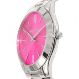 Buy Shop Michael Kors Slim Runway Quartz Pink Dial Silver Steel Strap Watch For Women - MK3291 USA Online