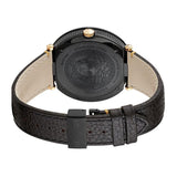 Buy Shop Versace V-Metal Icon Black Dial Black Leather Strap Watch For Men - VQL030015 USA Online