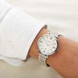 Buy Shop Fossil Jacqueline White Dial Silver Steel Strap Watch for Women - ES3433 USA Online