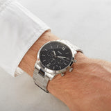 Buy Shop Fossil Neutra Chronograph Black Dial Silver Steel Strap Watch for Men - FS5384 USA Online