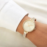 Buy Shop Michael Kors Jaryn Quartz Gold Dial Gold Steel Strap Watch For Women - MK3784 USA Online