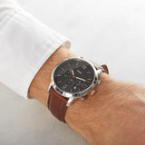 Buy Shop Fossil Neutra Chronograph Black Dial Brown Leather Strap Watch for Men - FS5408 USA Online