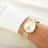 Buy Shop Michael Kors Portia Gold Dial Gold Mesh Bracelet Watch for Women - MK3844 USA Online