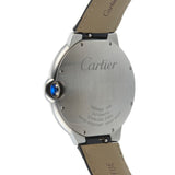 Buy Shop Cartier Ballon Bleu de Cartier Silver Dial Black Leather Strap Watch for Men - WSBB0026 USA Online