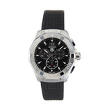 Buy Shop Tag Heuer Aquaracer Chronograph Black Dial Black Rubber Strap Watch for Men - CAY1110.FT6041 USA Online