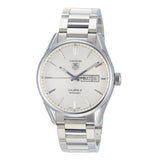 Buy Shop Tag Heuer Carrera Calibre 5 Automatic White Dial Silver Steel Strap Watch for Men - WAR201B.BA0723 USA Online