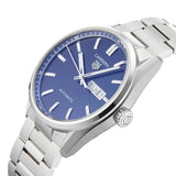 Buy Shop Tag Heuer Carrera Day Date Blue Dial Silver Steel Strap Watch for Women - WBN2012.BA0640 USA Online