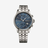 Hugo Boss Jet Chronograph Blue Dial Silver Steel Strap Watch for Men - 1513384