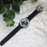 Buy Shop Marc Jacobs White & Black Dial Black Leather Strap Watch for Women - MBM1148 USA Online