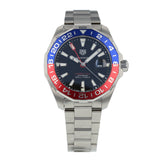 Buy Shop Tag Heuer Aquaracer GMT Caliber 7 Pepsi Black Dial Silver Steel Strap Watch for Men - WAY201F.BA0927 USA Online