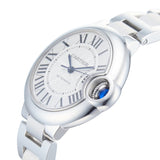 Buy Shop Cartier Ballon Bleu De Cartier Silver Dial Silver Steel Strap Watch for Women - WSBB0044 USA Online