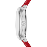 Buy Shop Michael Kors Janelle Three Hand Red Dial Red Rubber Strap Watch For Women - MK7144 USA Online
