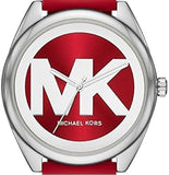 Buy Shop Michael Kors Janelle Three Hand Red Dial Red Rubber Strap Watch For Women - MK7144 USA Online