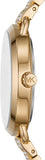 Buy Shop Michael Kors Portia Three-Hand Crystals Gold Dial Gold Steel Strap Watch for Women - MK4602 USA Online