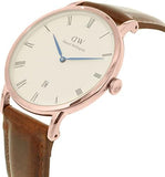 Buy Shop Daniel Wellington Dapper St Mawes White Dial Brown Leather Strap Watch For Men - DW00100083 USA Online