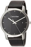 Buy Shop Calvin Klein City Quartz Black Dial Black Leather Strap Watch for Men - K2G2G1C1 USA Online