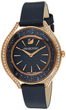 Buy Shop Swarovski Crystalline Aura Blue Dial Blue Leather Strap Watch for Women - 5519447 USA Online