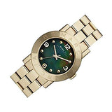 Buy Shop Marc Jacobs Amy Green Dial Gold Steel Strap Watch for Women - MBM8619 USA Online