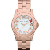 Buy Shop Marc Jacobs Rivera White Dial Rose Gold Steel Strap Watch for Women - MBM3138 USA Online
