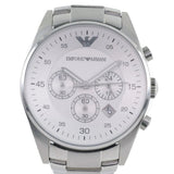 Buy Shop Emporio Armani Sportivo Chronograph Silver Dial Silver Steel Strap Watch For Men - AR5963 USA Online