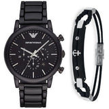 Buy Shop Emporio Armani Luigi Chronograph Black Dial Black Stainless Steel Watch For Men - AR1507 USA Online