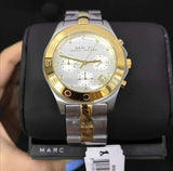 Buy Shop Marc Jacobs Blade Chronograph Silver Dial Two Tone Steel Strap Watch for Women - MBM3177 USA Online