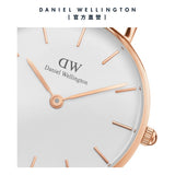 Buy Shop Daniel Wellington Classic Petite Sheffield White Dial Black Leather Strap Watch For Women - DW00100230 USA Online